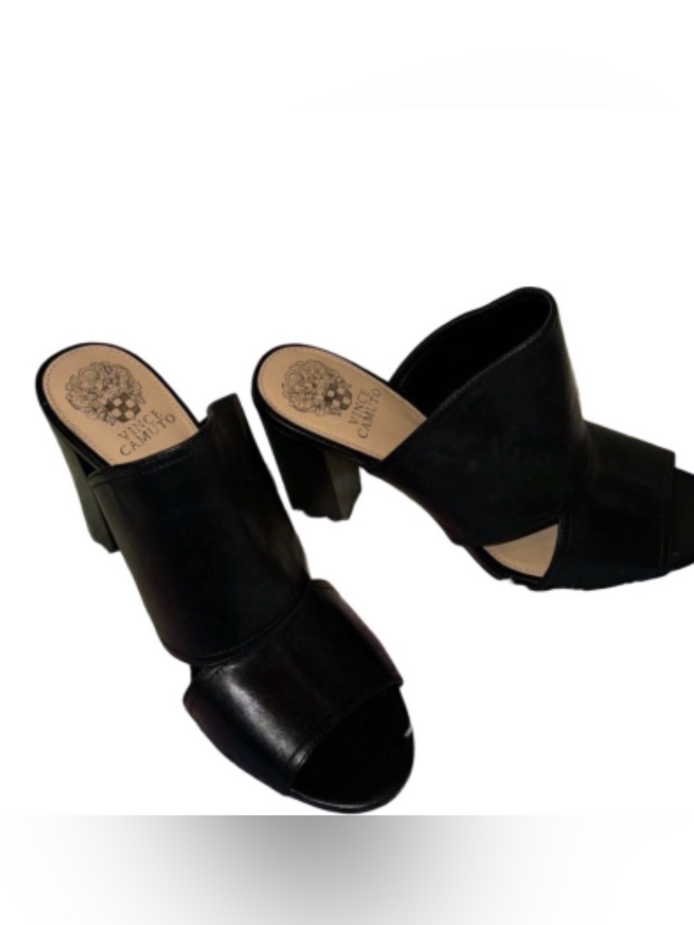 Vince Camuto open  toe  block heel shoe